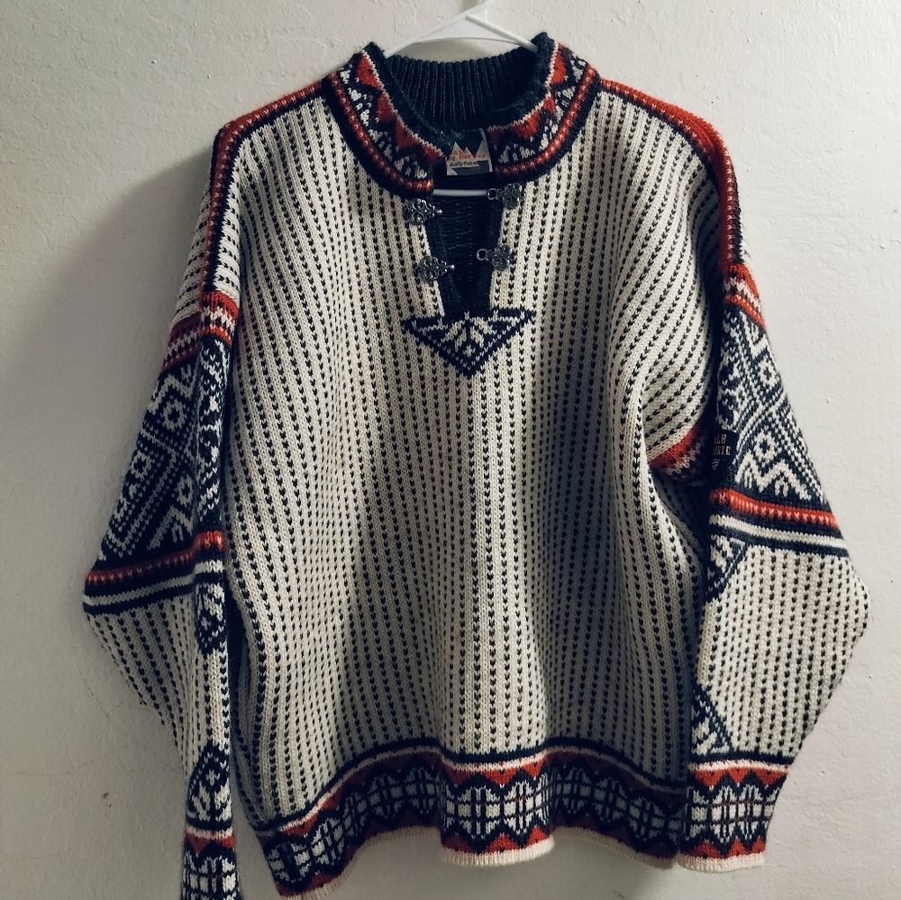 Vintage 90s Dale of Norway Wool sweater S Norwegian Men's Nordic sweater - Picture 2 of 9
